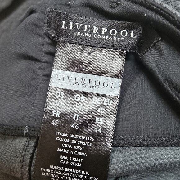 Liverpool Jeans Company Grey Skinny Leg Pull On Dress Pants Size 10 - Picture 3 of 3